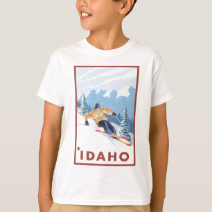 Downhhill Snow Skier - Idaho T-Shirt