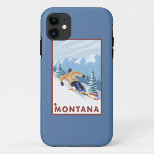 Downhhill Snow Skier - Montana Case-Mate iPhone Case