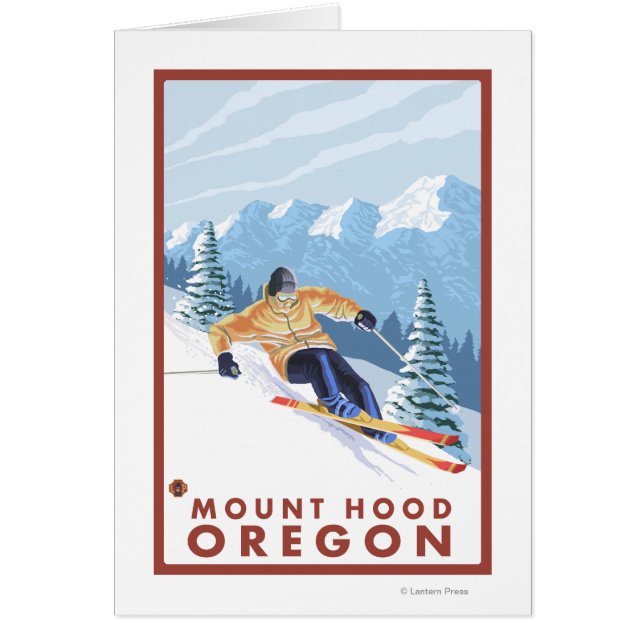 Downhhill Snow Skier - Mount Hood, Oregon (Front)