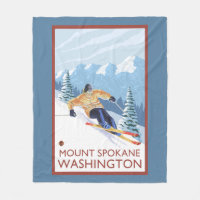 Downhhill Snow Skier - Mount Spokane,