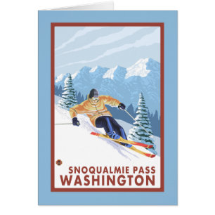 Downhhill Snow Skier - Snoqualmie Pass, WA