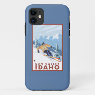 Downhhill Snow Skier - Sun Valley, Idaho iPhone 11 Case