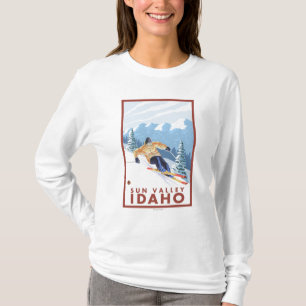 Downhhill Snow Skier - Sun Valley, Idaho T-Shirt