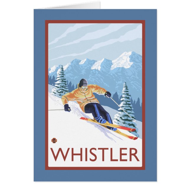 Downhhill Snow Skier - Whistler, BC Canada (Front)