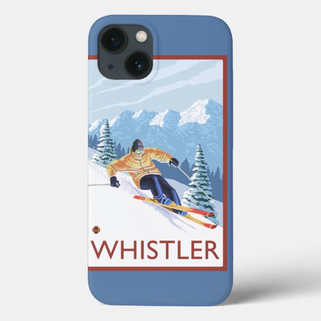Downhhill Snow Skier - Whistler, BC Canada Case-Mate iPhone Case (Back)