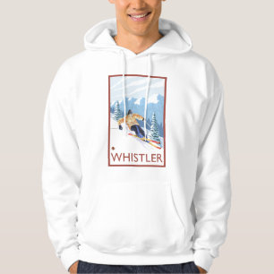 Downhhill Snow Skier - Whistler, BC Canada Hoodie