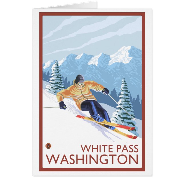 Downhhill Snow Skier - White Pass, Washington (Front)