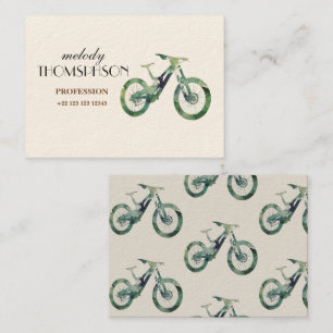 Downhill Bike Offroad Sport Xtreme Watercolor Art  Business Card