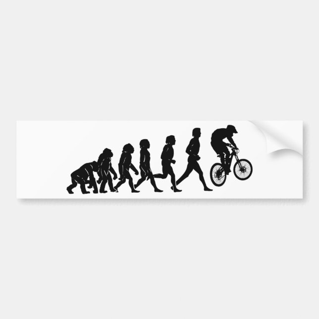 Downhill evolution bumper sticker (Front)