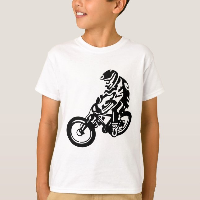 Downhill mountain bike rider T-Shirt (Front)
