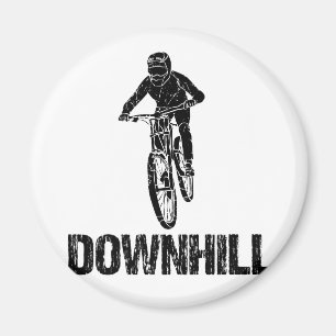Downhill Mountain Biker Magnet