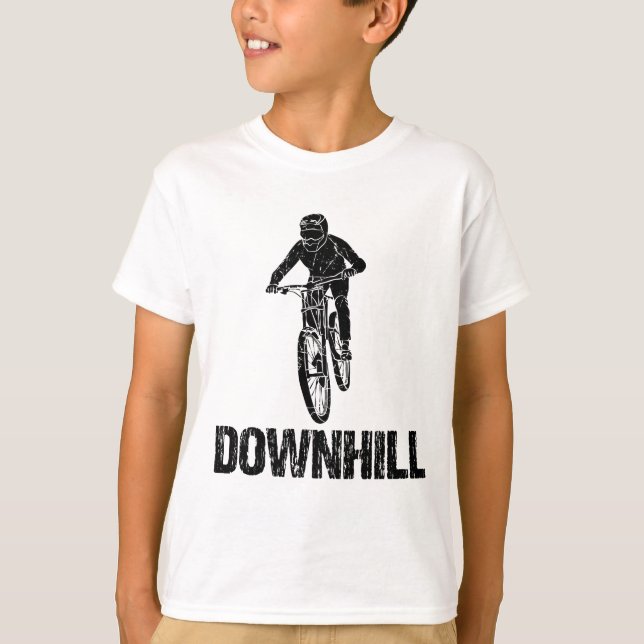 Downhill Mountain Biker T-Shirt (Front)