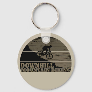 downhill mountain biking key ring