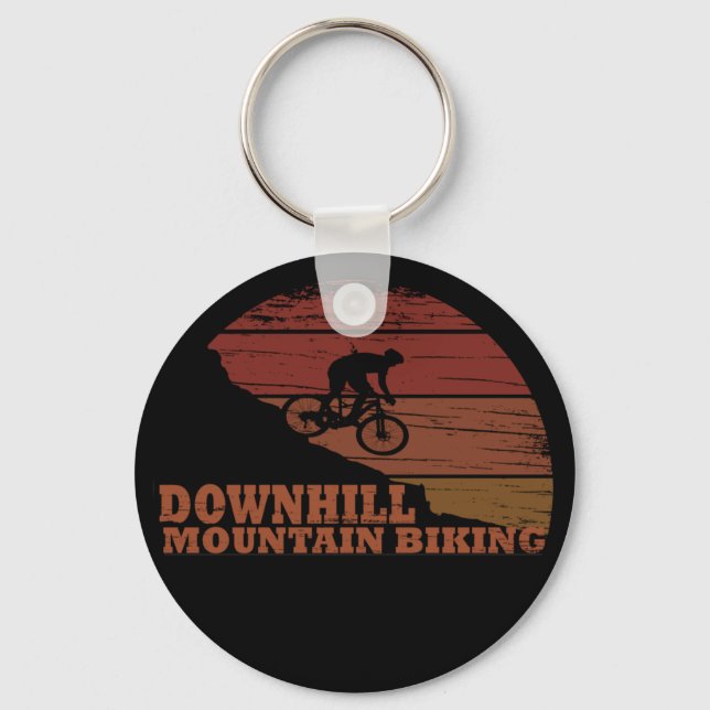 downhill mountain biking key ring (Front)
