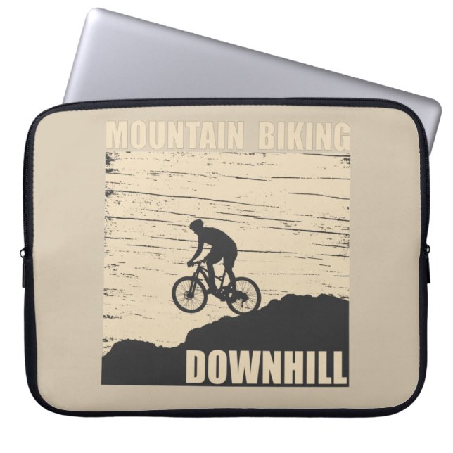 downhill mountain biking laptop sleeve (Front)