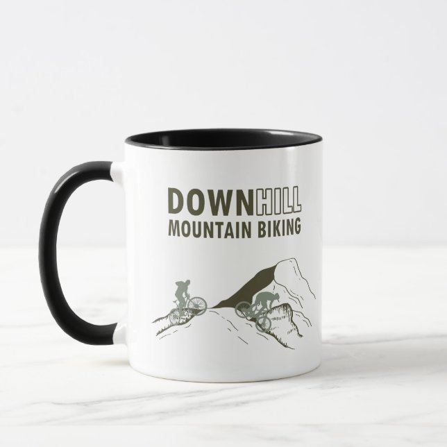 Downhill mountain biking mug (Left)