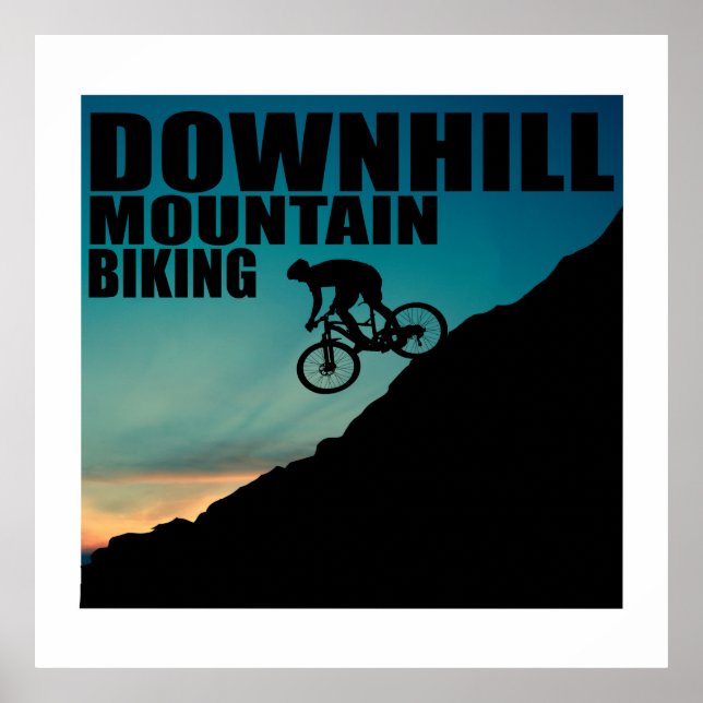 downhill mountain biking poster (Front)