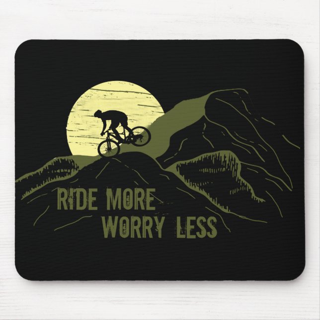 downhill mountain biking quote mouse pad (Front)