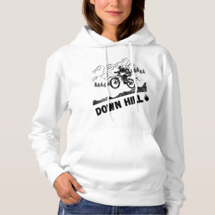 Downhill Mountain Biking retro bicyclist Hoodie