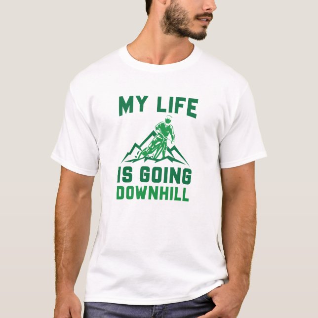 Downhill Mountain Biking T-Shirt (Front)