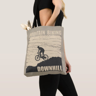 Downhill mountain biking tote bag