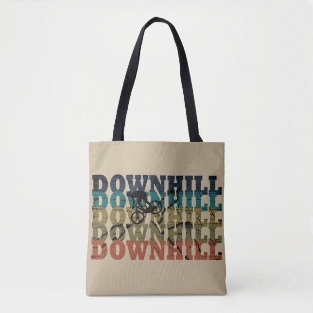 Downhill mountain biking tote bag (Front)