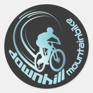 Downhill Mountainbike MTB Mountain bike Postcard Classic Round Sticker