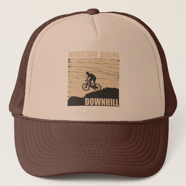 downhill off road mountain biking trucker hat (Front)