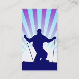 downhill ski business card