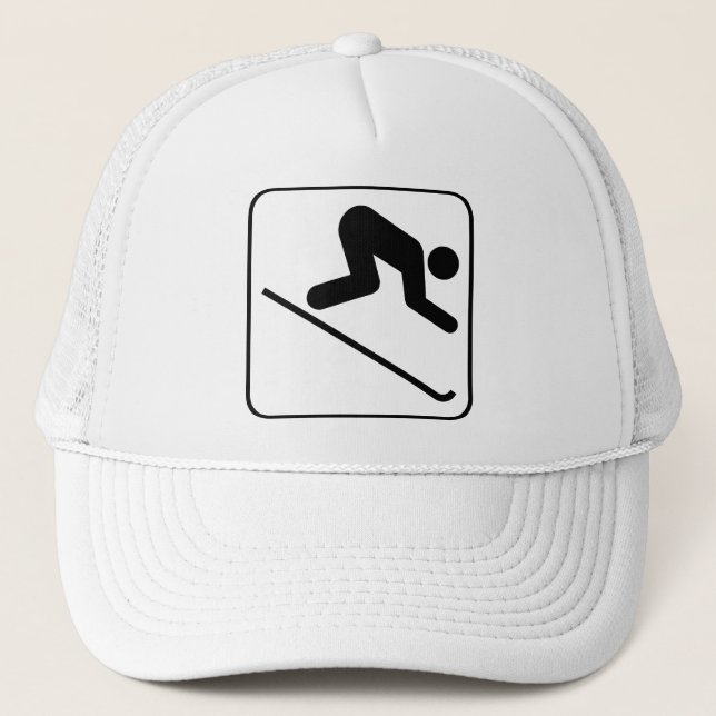Downhill Ski Symbol Hat (Front)