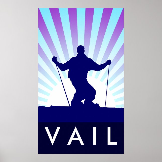 downhill ski vail poster (Front)