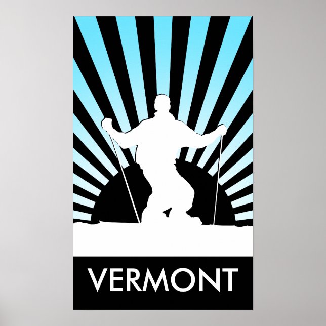 downhill ski vermont poster (Front)