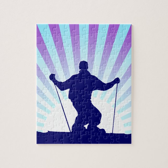 downhill skier jigsaw puzzle (Vertical)