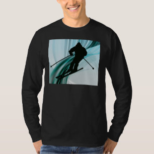 Downhill Skier on Icy Ribbons T-Shirt