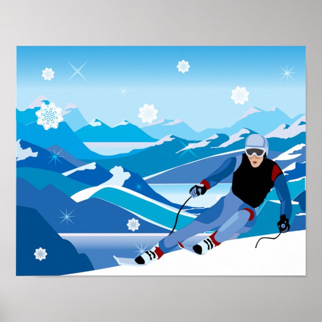 Downhill Skier Poster (Front)
