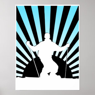 downhill skier poster