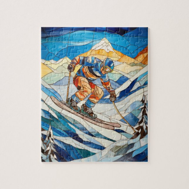 Downhill Skier Puzzle (Vertical)