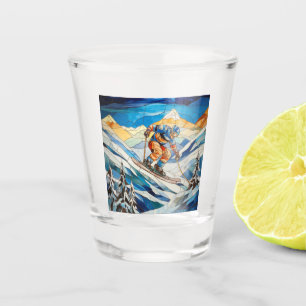 Downhill Skier Shot Glass