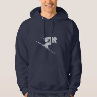 Downhill Skier Silhouette | Ski Lover Gift Hoodie