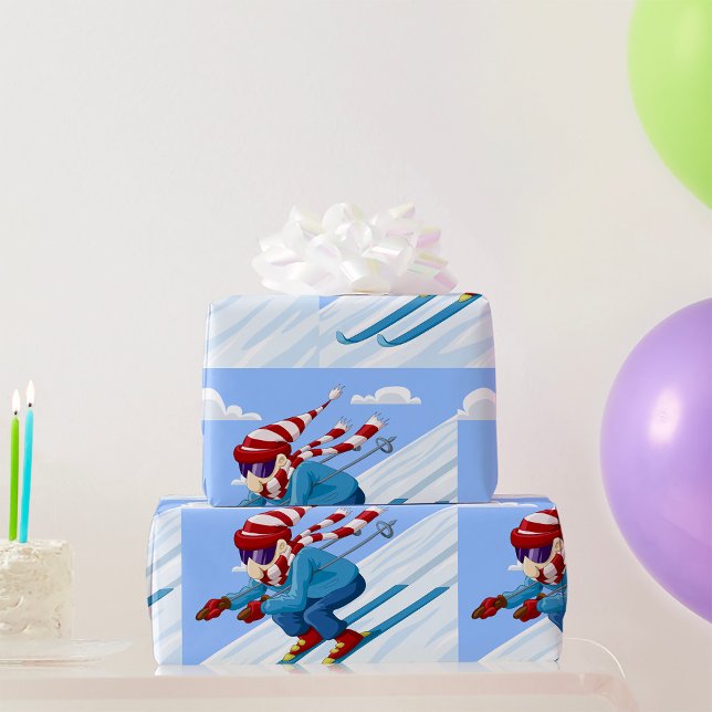 Downhill Skier Wrapping Paper (Creator Uploaded)