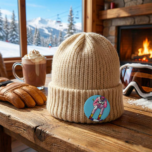 Downhill Skiing Button