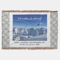 Downhill Skiing Custom Ski Photo Snowflake Cosy