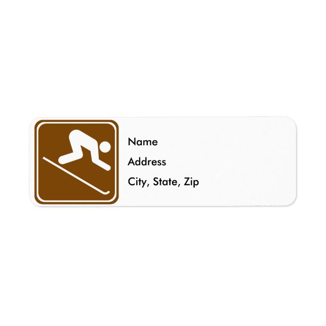 Downhill Skiing Facilities Highway Sign (Front)