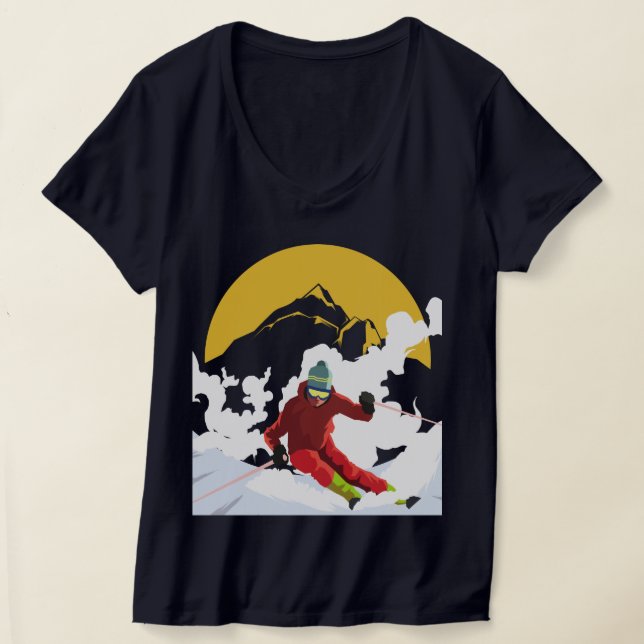 Downhill Skiing T-Shirt (Laydown)
