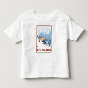 Downhill Snow SkierColorado Toddler T-Shirt
