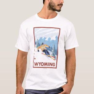 Downhill Snow SkierWyoming T-Shirt