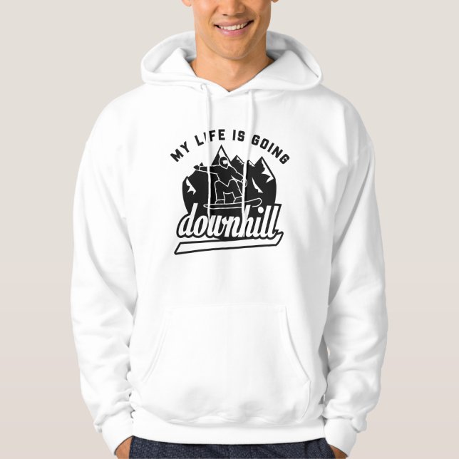 Downhill Snowboarding Hoodie (Front)