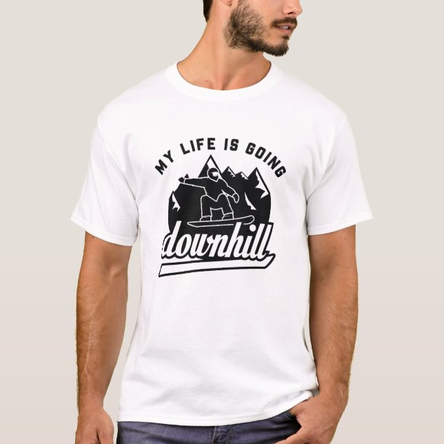Downhill Snowboarding T-Shirt (Front)