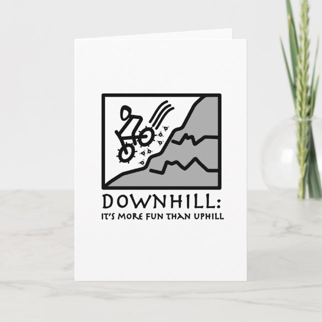 Downhill Thrill Mountain Biking Card (Front)
