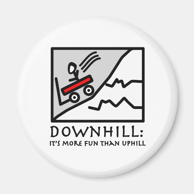 Downhill Thrill Wagon Magnet (Front)